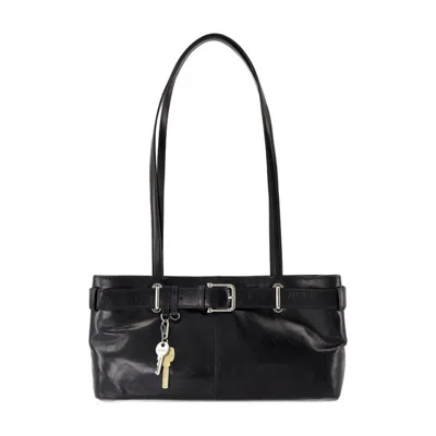 Osoi Shoulder Brocle Shoulder Bag In Black