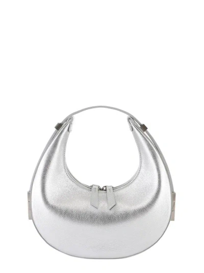 Osoi Silver Laminated Leather Shoulder Bag