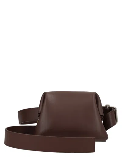 Osoi Structured Crossbody Bag With Adjustable Strap And Padded Design In Black