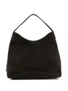 Osoi Suede Buckle-detail Tote Bag In Black