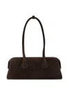 Osoi Womens Suede Mocha Boat Wide Suede Shoulder Bag In Brown