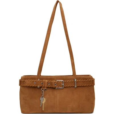 Osoi Tan Shoulder Brocle Bag In Toffee Fringe