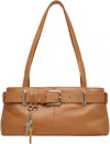 Osoi Tan Shoulder Brocle Mini Bag In Brown