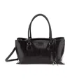 Osoi Shell Brot Lizard-effect Leather Shoulder Bag In Black