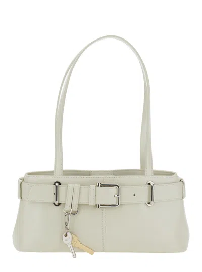 Osoi White Brocle Medium Shoulder Bag