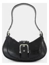 Osoi Leather  Hobo Brocle Shoulder Bag In Black