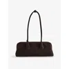 Osoi Womens Suede Mocha Boat Wide Suede Shoulder Bag