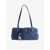 Osoi Womens Suede Navy Brocle Mini Suede Shoulder Bag