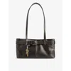 Osoi Womens Stain Brown Brocle Buckle Leather Shoulder Bag In Stain Brown