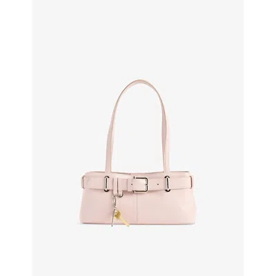 Osoi Womens Stone Dusty Pink Brocle Belt Leather Shoulder Bag