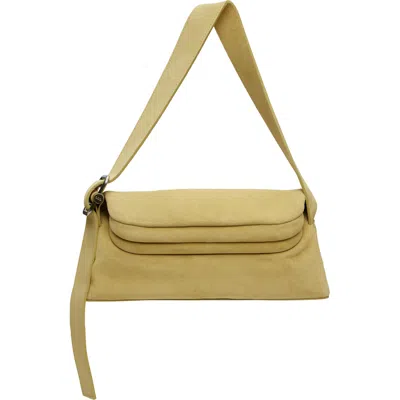 Osoi Yellow Folder Brot Bag In Suede Butter