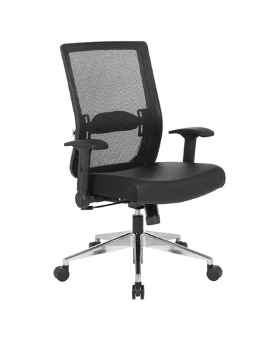 Osp Home Furnishings Black Matrix Back Manager's Office Chair With Bonded Leather Seat