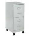 OSP HOME FURNISHINGS OFFICE STAR 26.75" 2 DRAWER MOBILE LOCKING METAL FILE CABINET