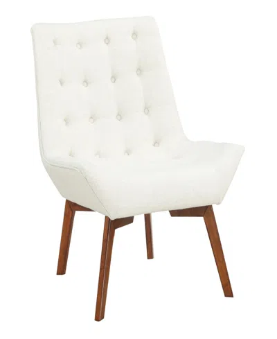 Osp Home Furnishings Office Star 33.5" Wood, Fabric Shelly Tufted Chair In Linen