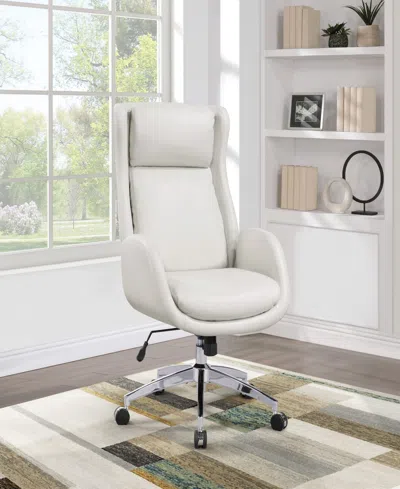 Osp Home Furnishings Office Star Blanchard Office Chair In White Leatherette Upholstery