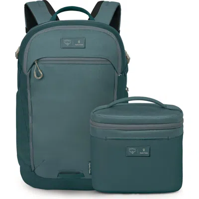 Osprey Axis X Hydro Flask Backpack & Insulated Lunch Bag Bundle In Neutral