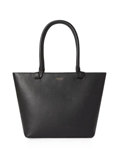 Osprey Collier Leather Tote Bag In Black