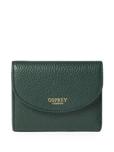Osprey Core Small Grained-leather Wallet In Green