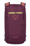 Osprey Daylite Cinch Backpack In Burgundy