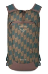 Osprey Daylite Cinch Backpack In Kazuma Print/magma Brown