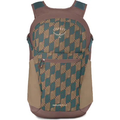 Osprey Daylite Plus Backpack In Kazuma Print/magma Brown