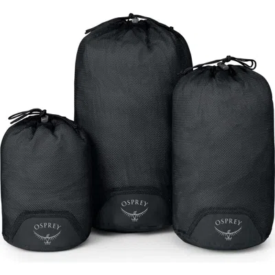 Osprey Daylite Set Of 3 Mesh Stuff Sacks In Black