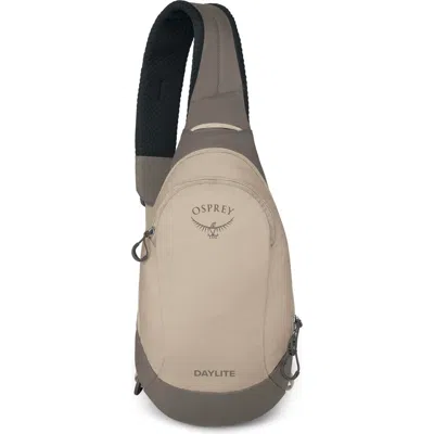 Osprey Daylite Water Repellent Sling Backpack In Alpaca Tan/pediment Grey