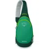 Osprey Daylite Water Repellent Sling Backpack In Escapade Green/baikal Green