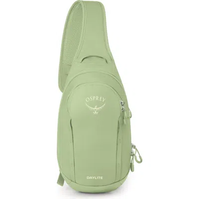 Osprey Daylite Water Repellent Sling Backpack In Pistachio