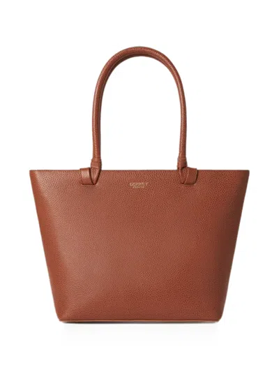 Osprey Grained Leather Tote Bag In Brown
