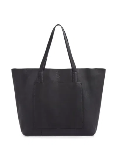Osprey Grained-leather Tote Bag In Black