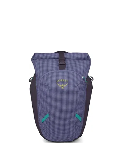 Osprey Grid-pattern Roll-top Backpack In Blue