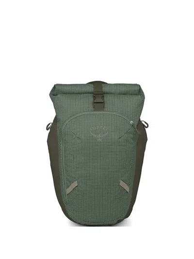 Osprey Grid-pattern Roll-top Backpack In Green