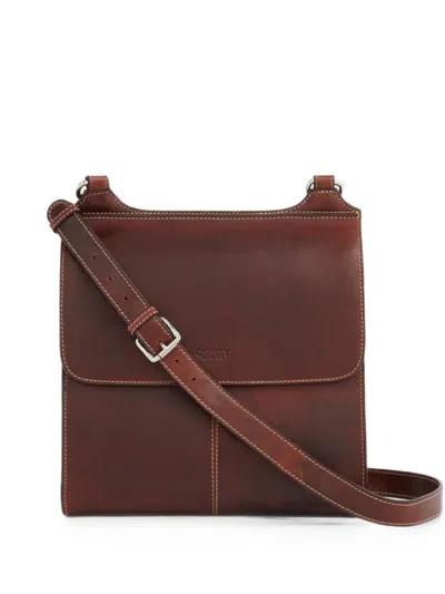 Osprey Large Smithy Leather Crossbody Bag In Brown