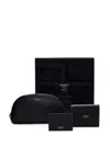 Osprey Leather Wallet Set In Black