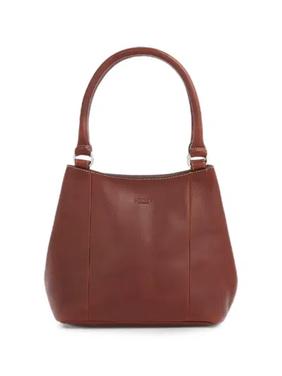 Osprey Logo-embossed Leather Shoulder Bag In Brown
