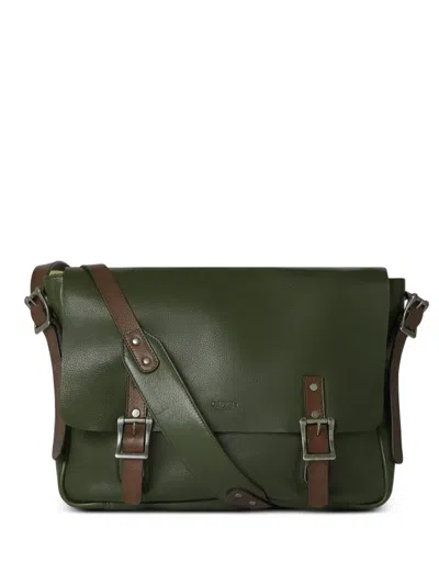 Osprey London Large Lorenzo Leather Messenger Bag In Blue