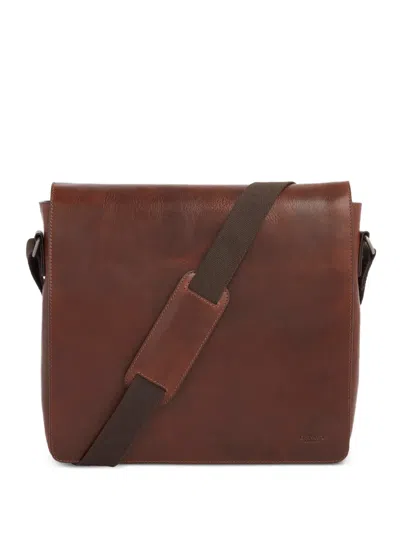 Osprey London Large Smithy Leather Messenger Bag In Pattern