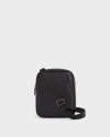 Osprey London The Carter Small Leather 2 Way Messenger Bag In Black