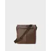 Osprey London The Compass Leather Crossbody Bag In Brown