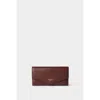 Osprey London The Core Medium Leather Matinee Purse In Burgundy
