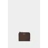 Osprey London The Core Medium Leather Zip Matinee Purse In Brown