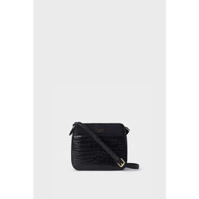 Osprey London The Kellie Leather Crossbody Bag In Black