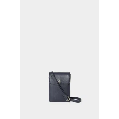 Osprey London The Madison Leather Phone Bag In Blue
