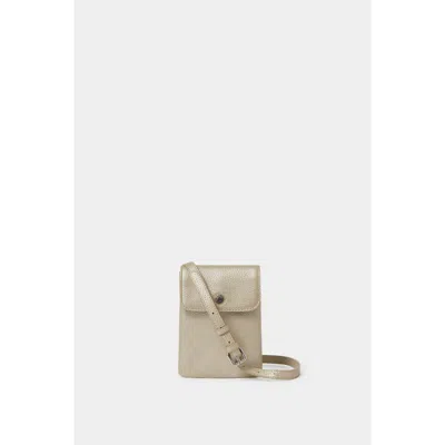Osprey London The Madison Leather Phone Bag In Gold