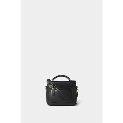 Osprey London The Oxford Micro Leather Crossbody Bag In Black