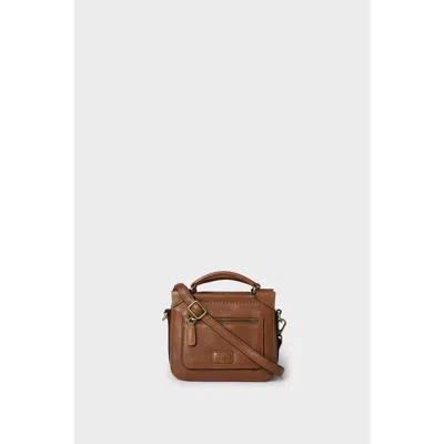 Osprey London The Oxford Micro Leather Crossbody Bag In Brown