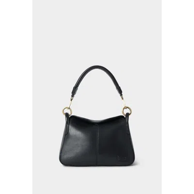 Osprey London The Oxford Small Leather Shoulder Bag In Black
