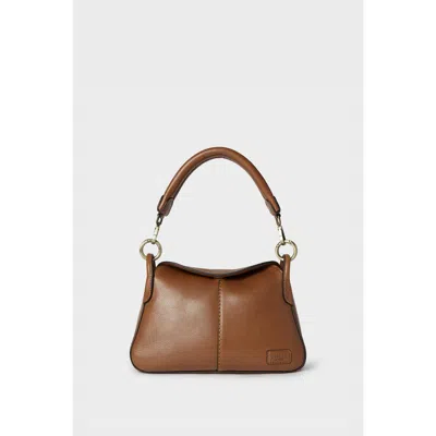 Osprey London The Oxford Small Leather Shoulder Bag In Brown