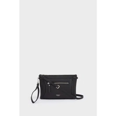 Osprey London The Ruby Leather Crossbody Bag In Black